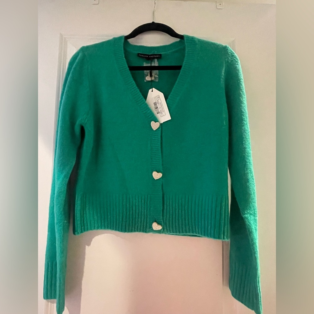 Green cardigan